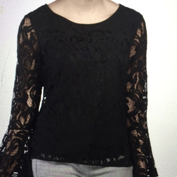 Adrianna Papell Tops - Adrianna Papell Black Lace with Black Lining